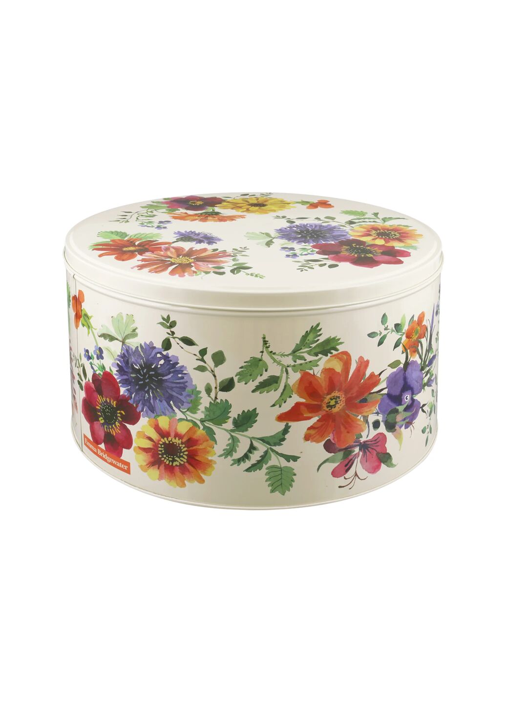 Garden Flowers Round Tin Large