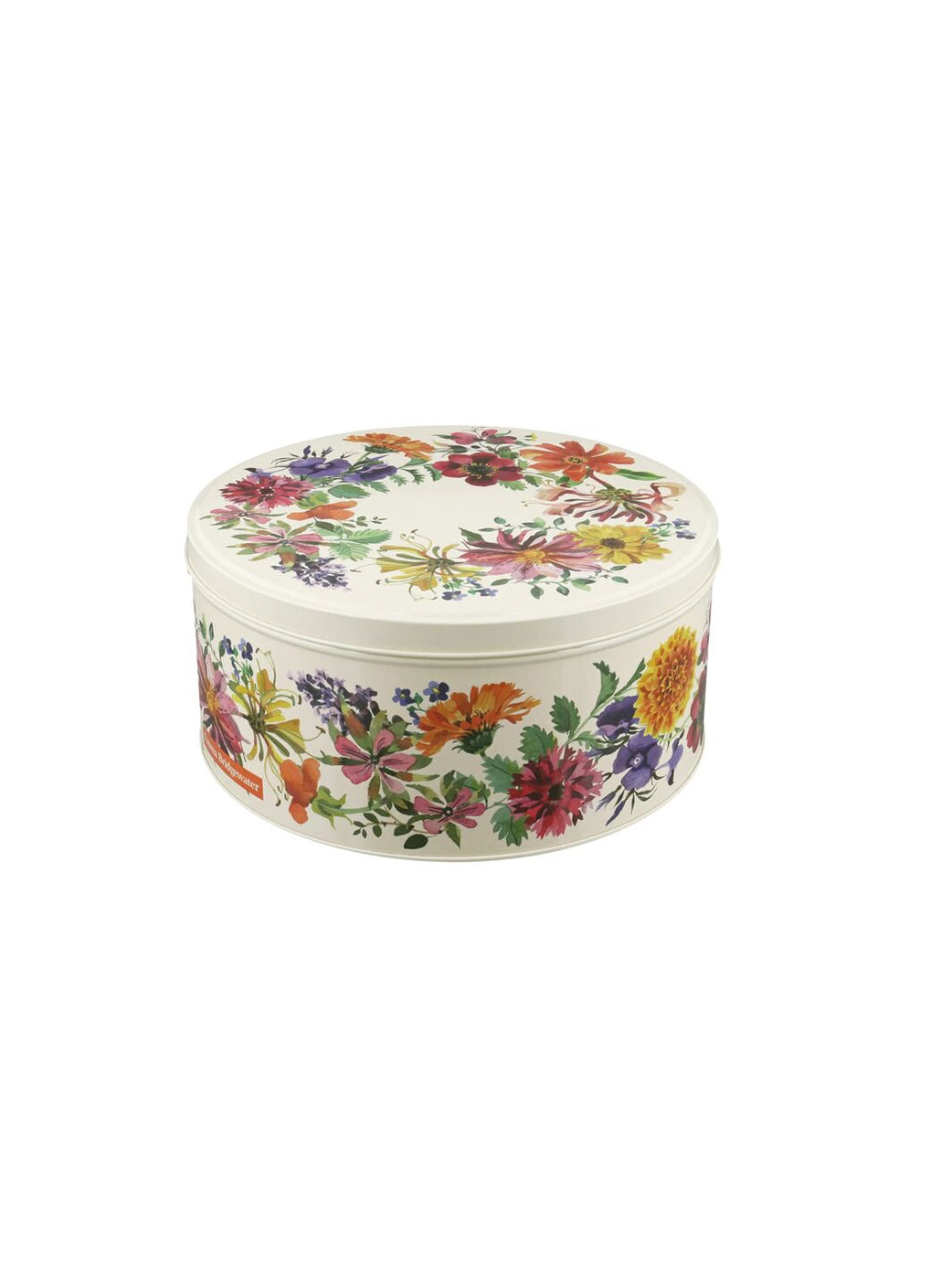 Garden Flowers Round Tin Small