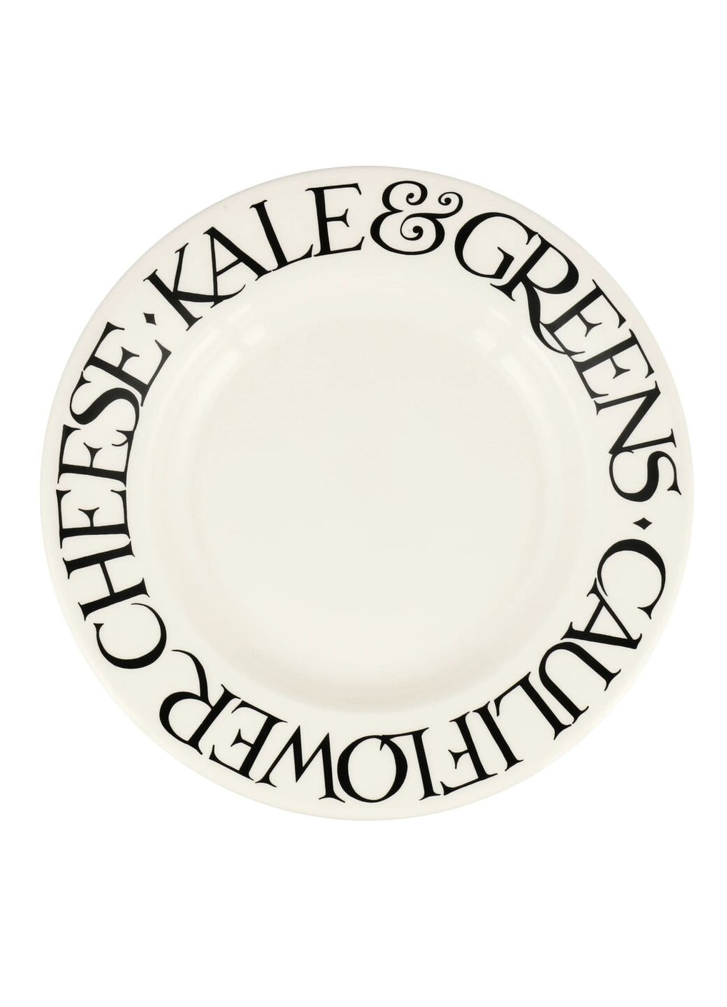 Black Toast Veges 10 1/2" Plate