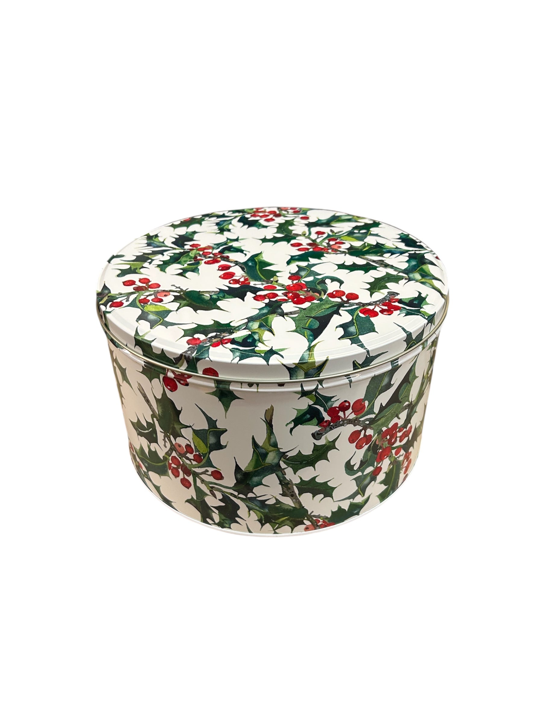 Holly & Words Round Tin-Small