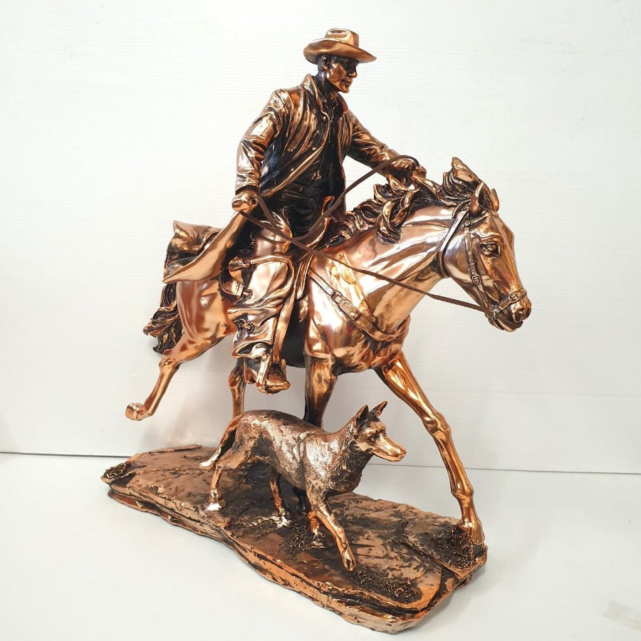 Bronze Stockman on Horse