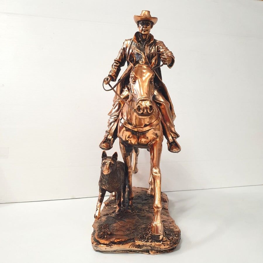 Bronze Stockman on Horse