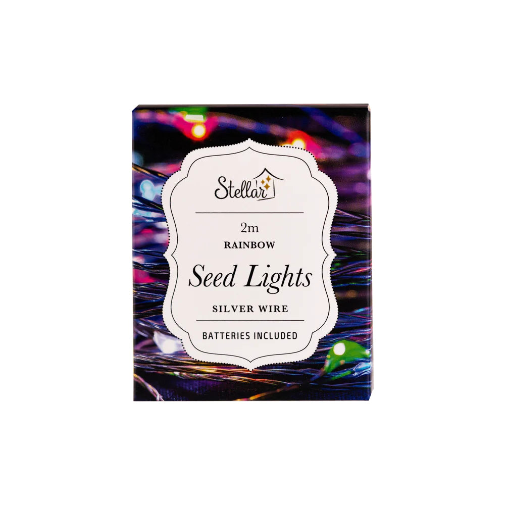 2M Silver RNB 20 LED Seed Lights
