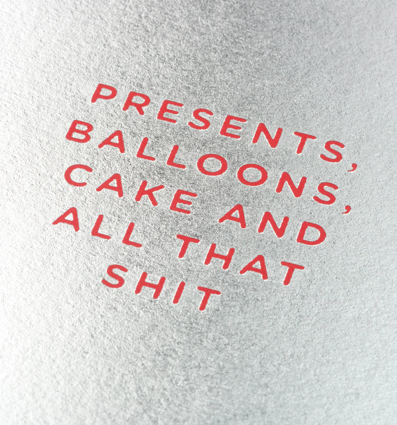 Presents, Balloons, Cake... Mini Card