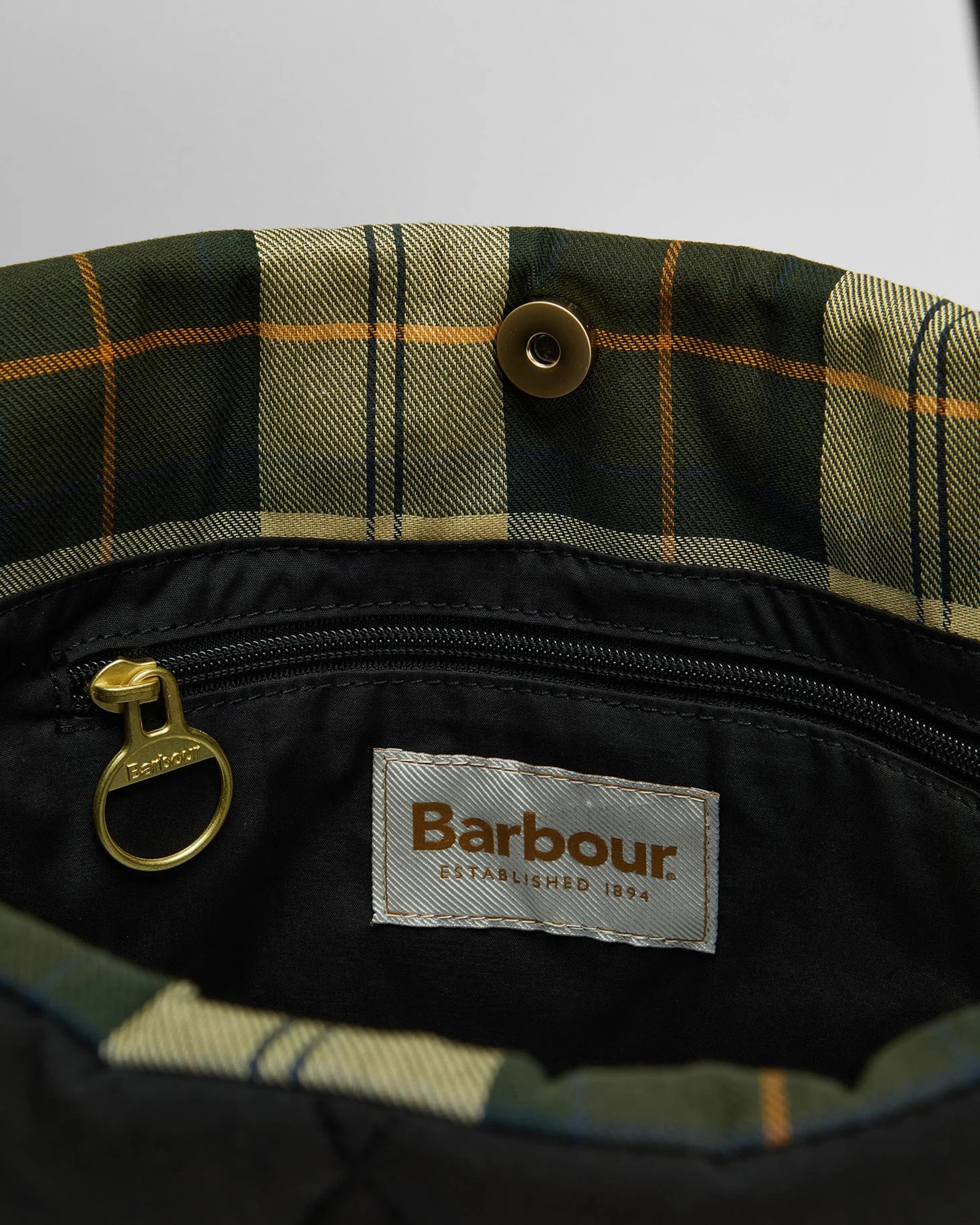 Barbour Mariah Quilted Tote Bag Black/Ancient