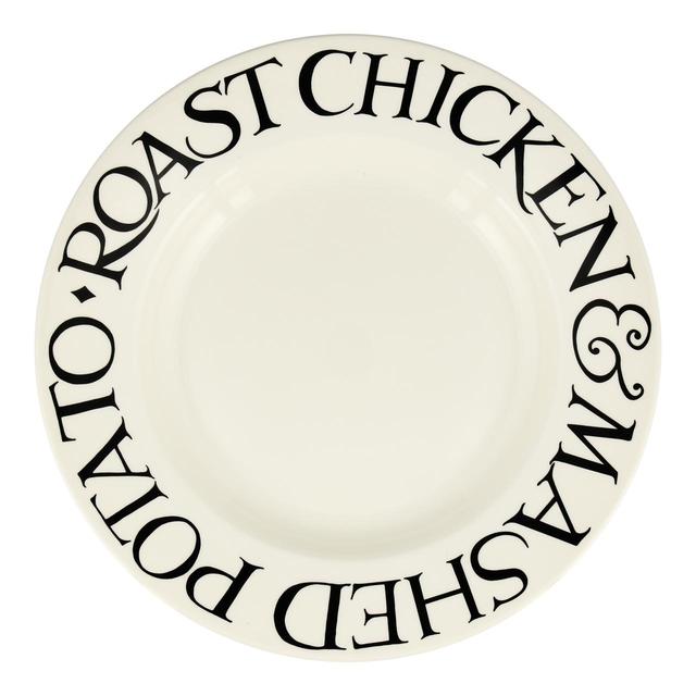 Black Toast Roast Chicken 10 1/2" Plate