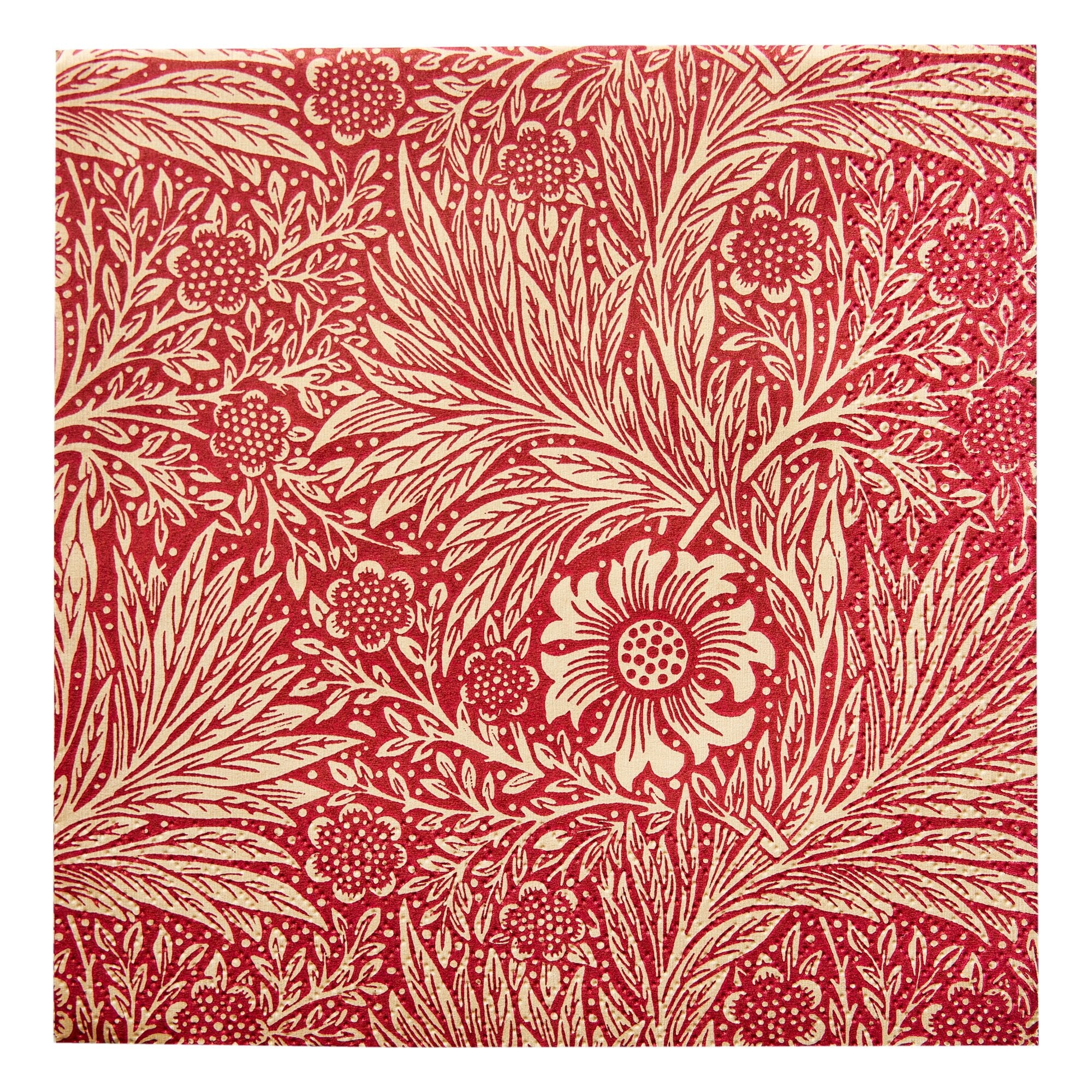 Havi Cocktail Napkin William Morris Marigold Red