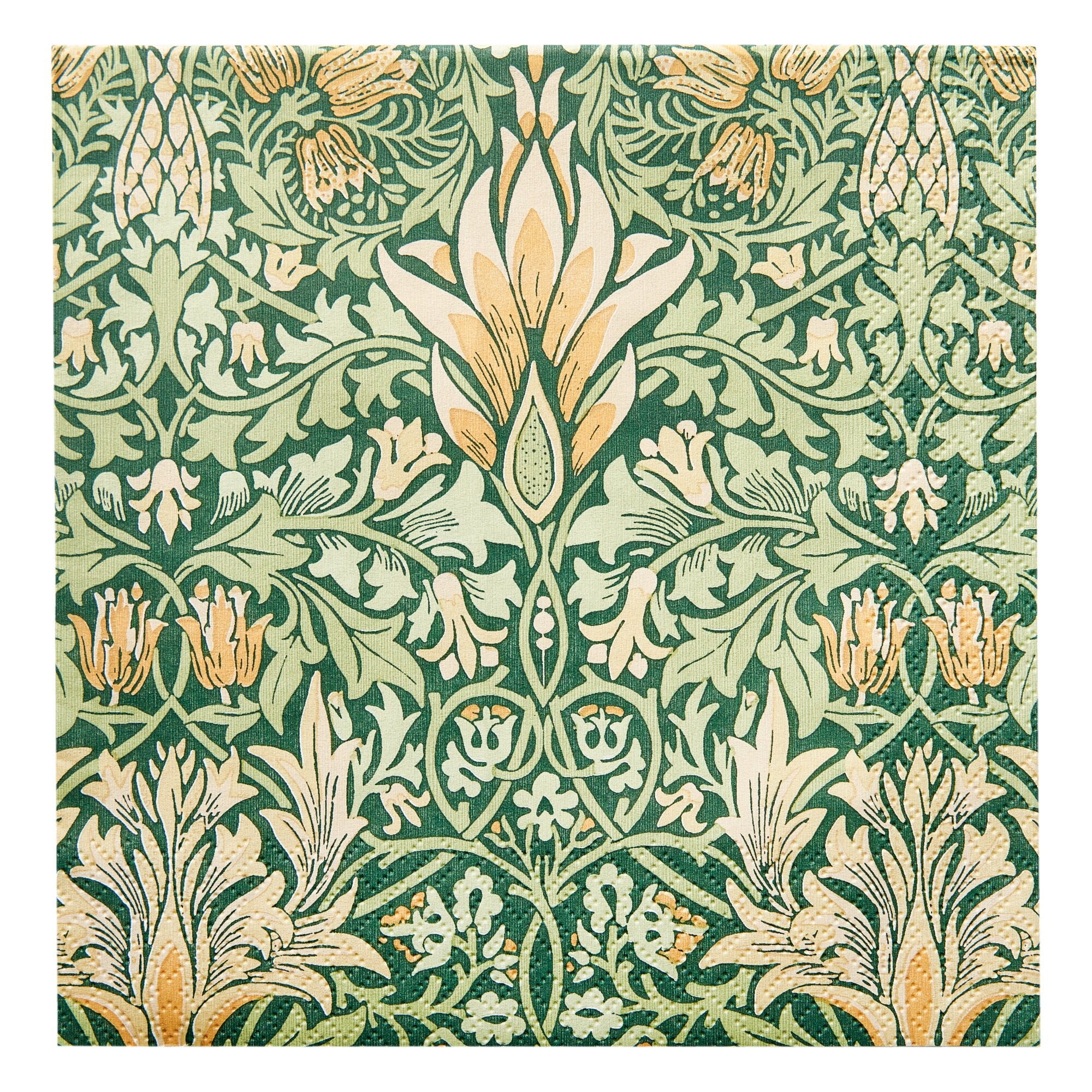 Havi Cocktail Napkin William Morris Snakeshead Green