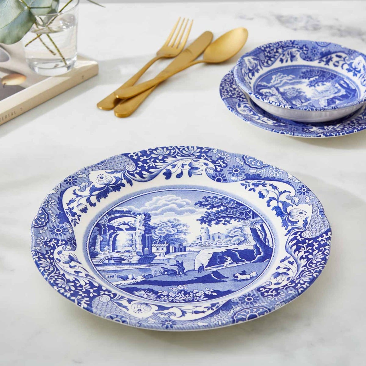 Blue Italian Plate 23cm
