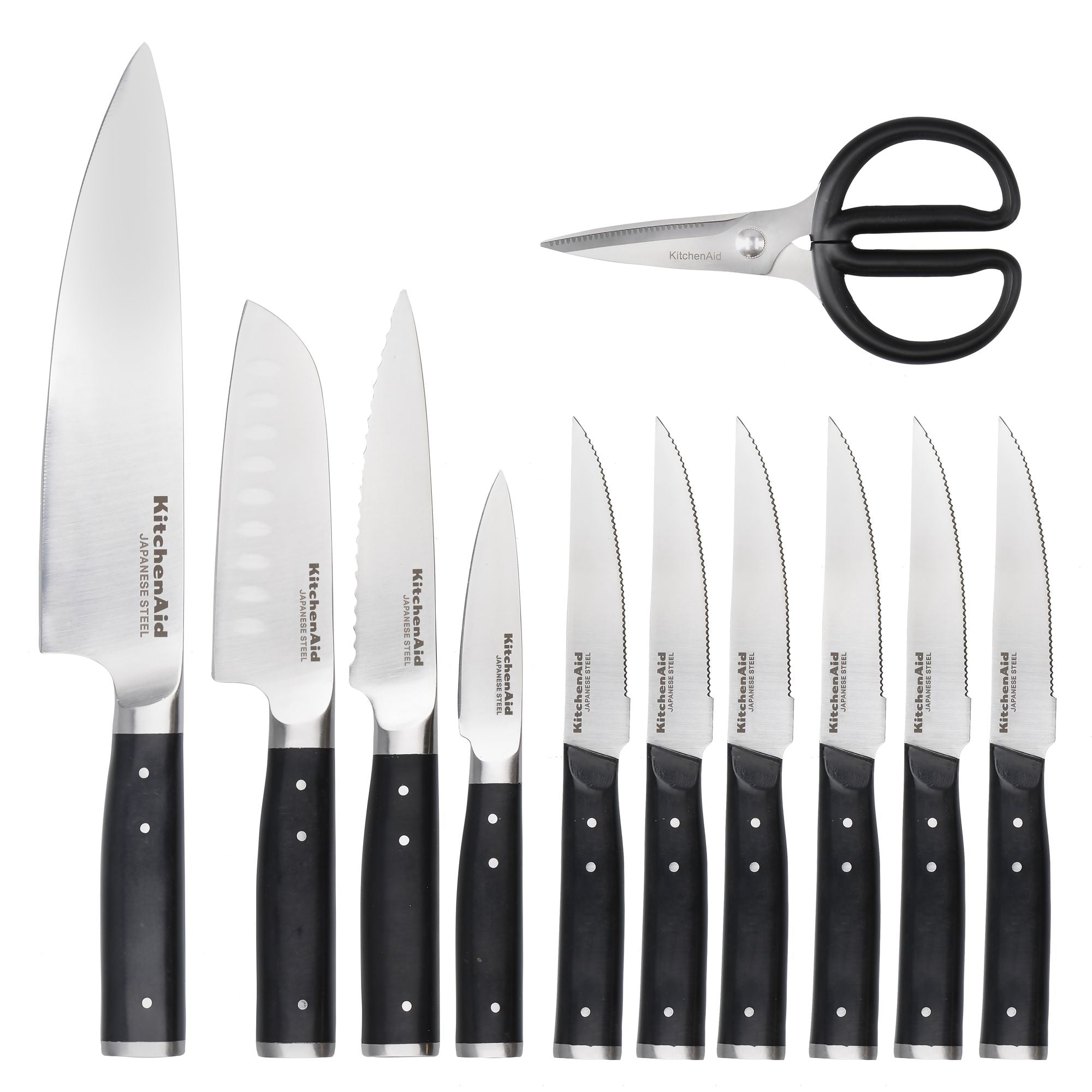 11 Piece Birch Wood Knife Block Set