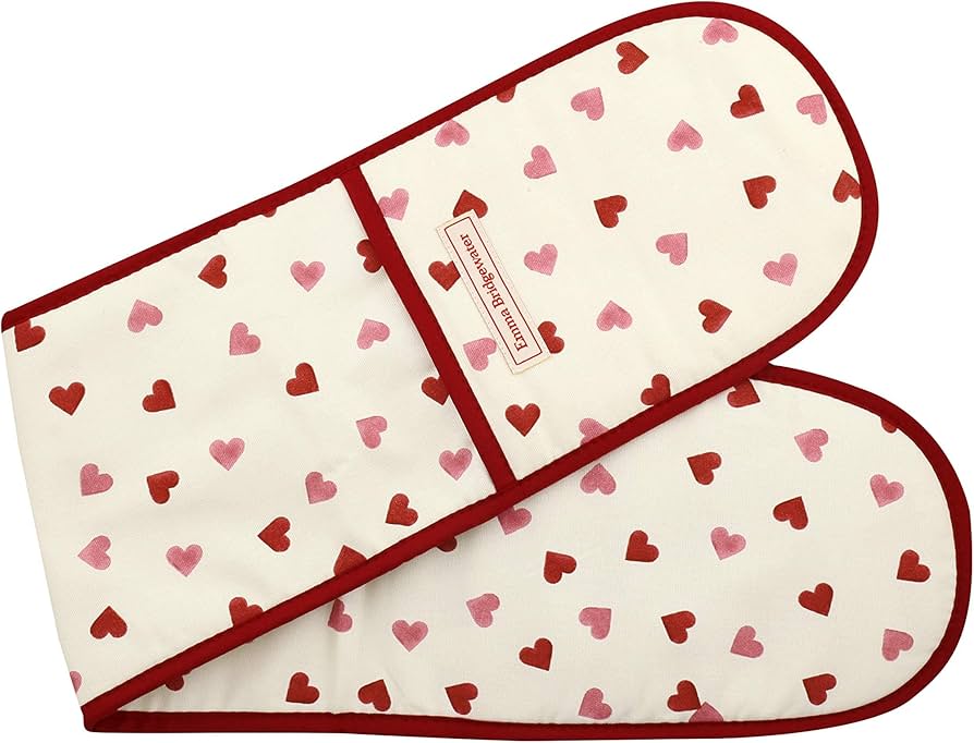 Pink Hearts Double Oven Glove