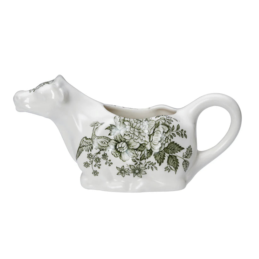 Green Asiatic Pheasants Cow Creamer