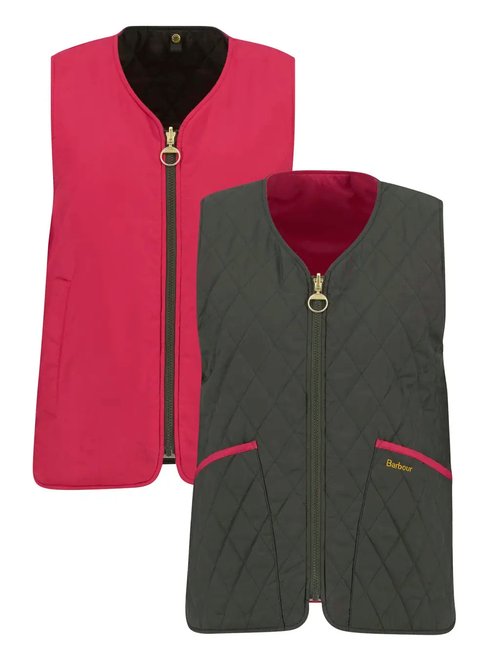 My Barbour Reversible Liner-Sage/Zeni Pink