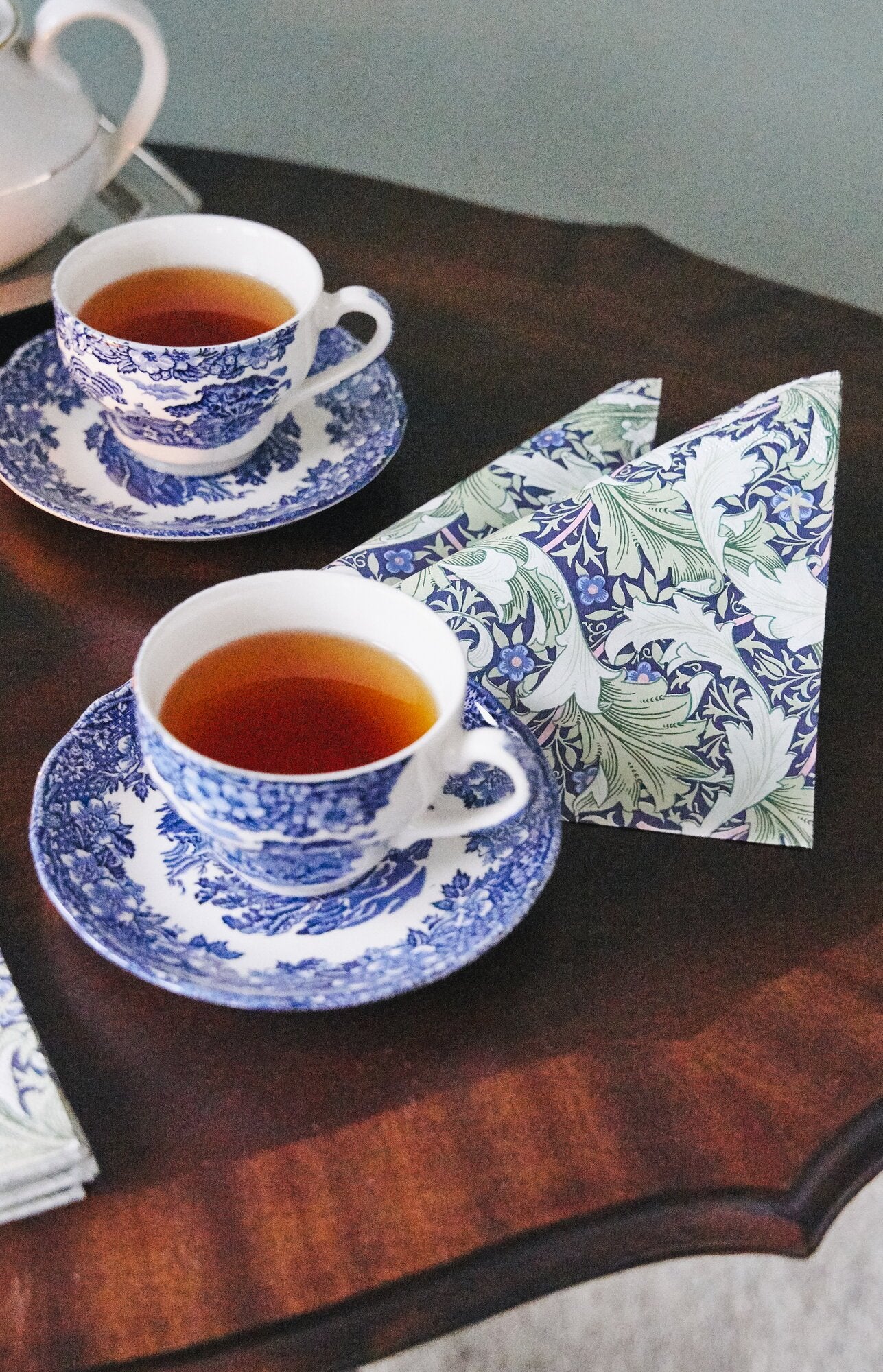 Havi Luncheon Napkin William Morris Granville Blue Green