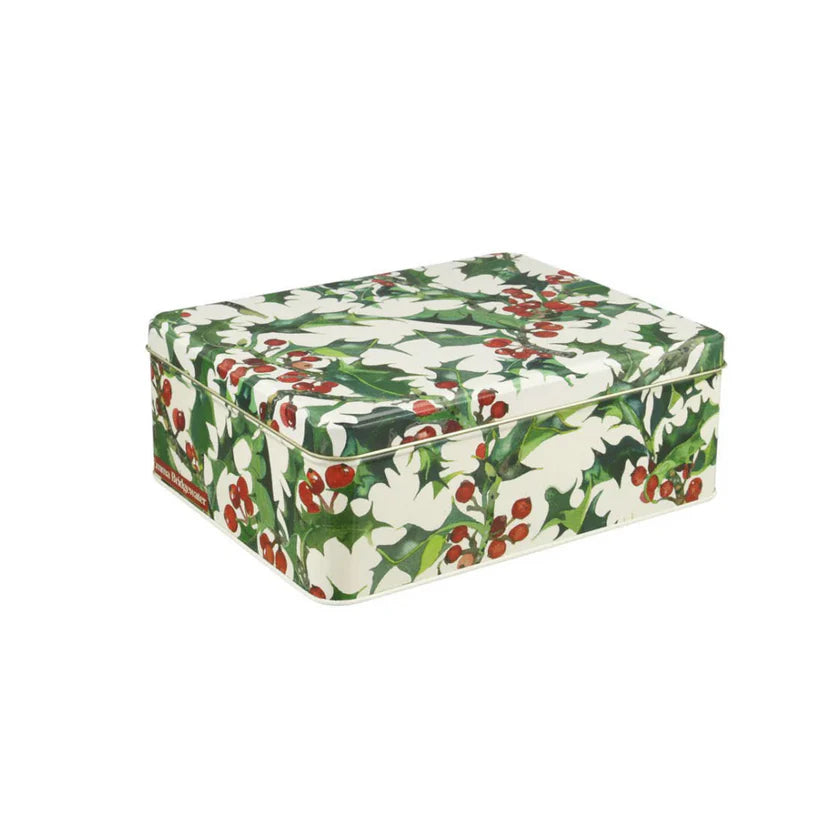 Christams Holly Rectangular Tin
