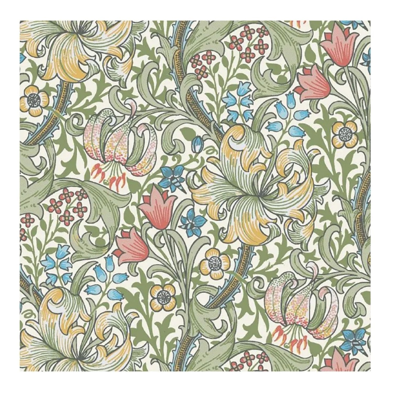 Havi Luncheon Napkin William Morris Golden Lily Green