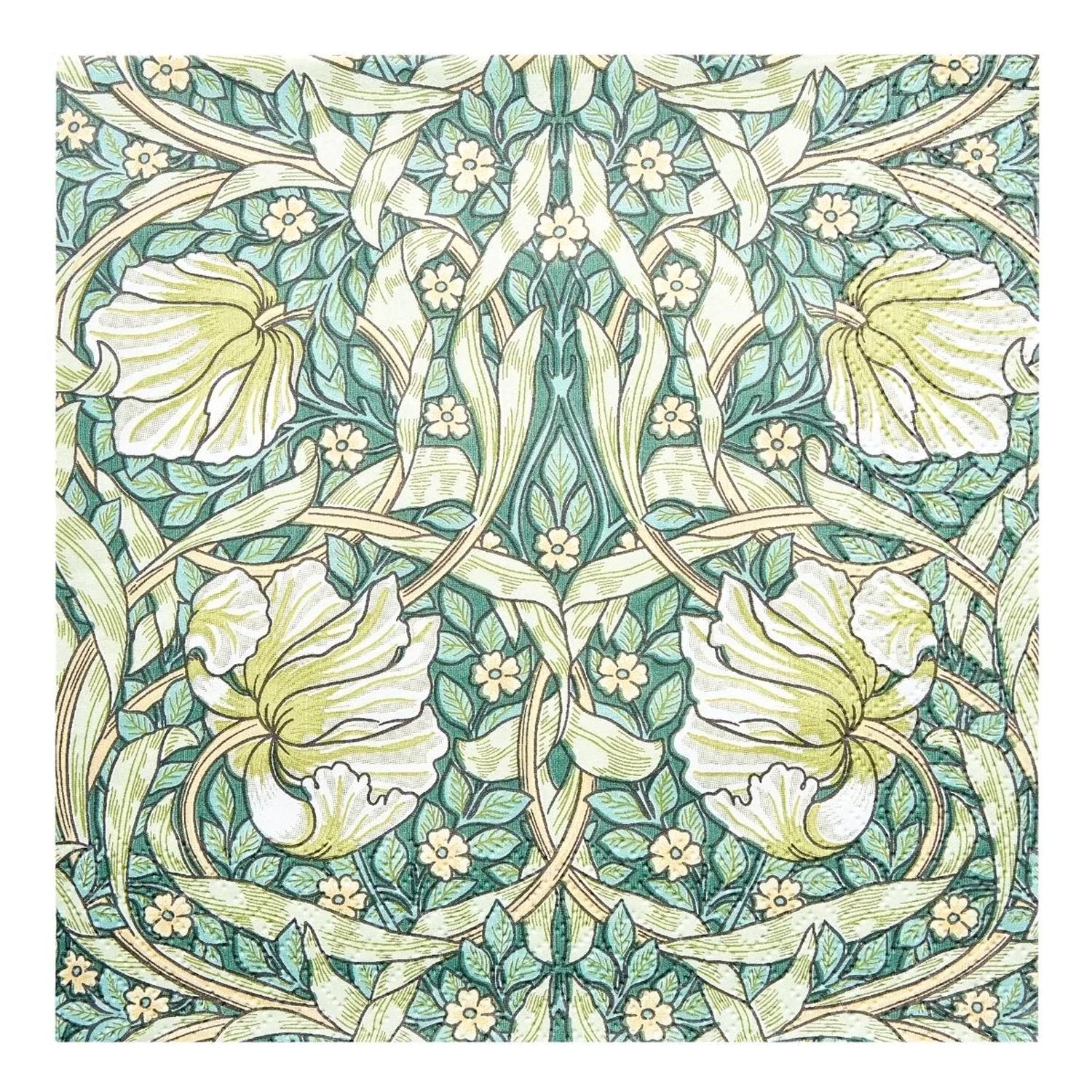 Havi Cocktail Napkin William Morris Pimpernel Green