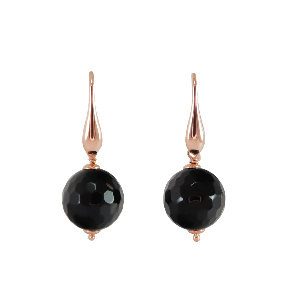 Earring Black Agate