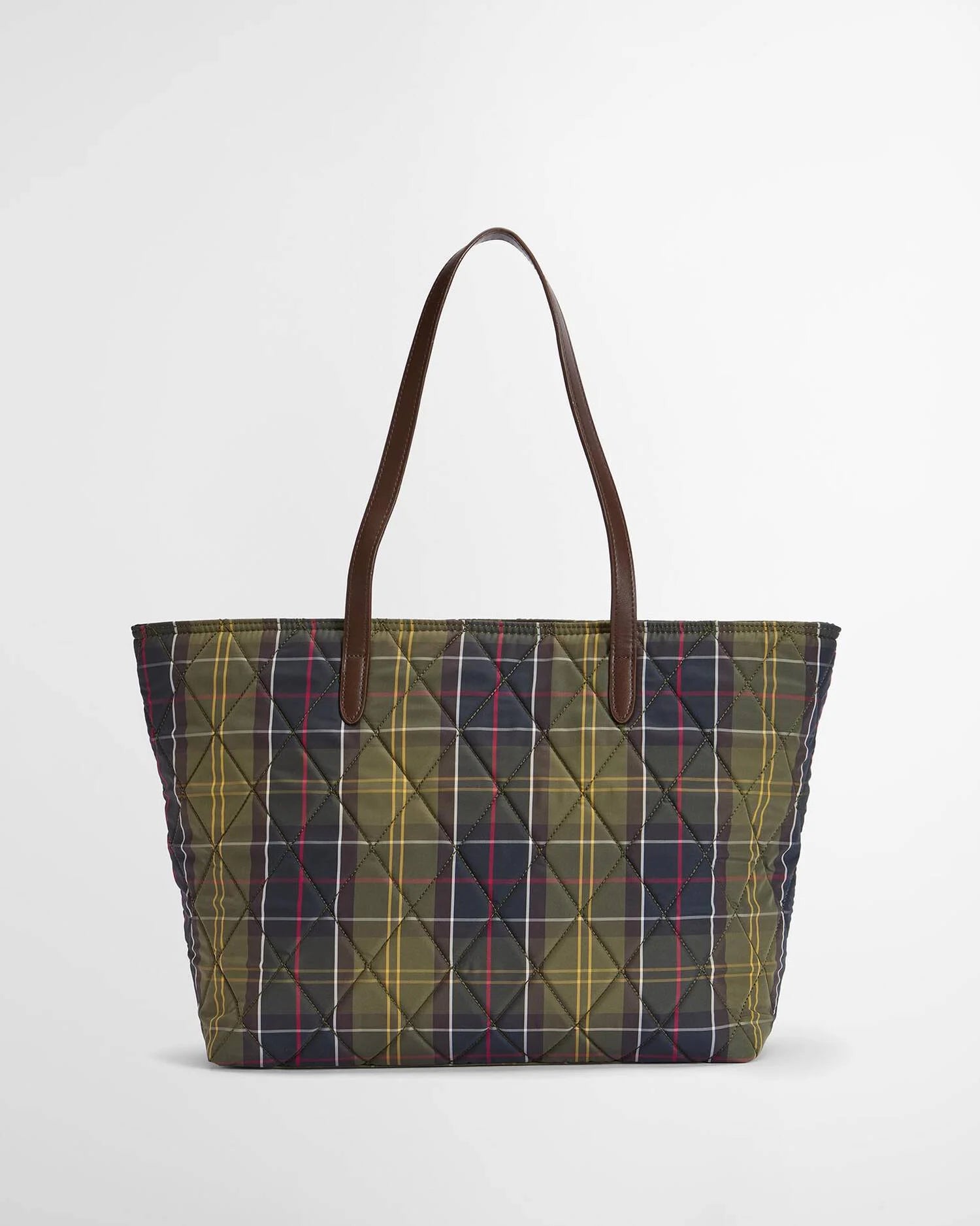 Barbour Wetherham Quilted Tote Bag Classic Tartan
