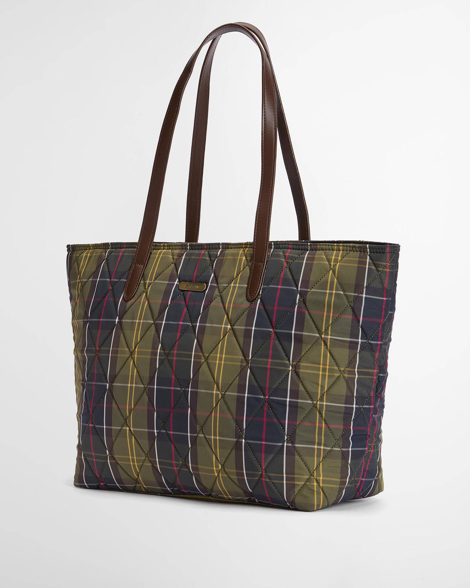 Barbour Wetherham Quilted Tote Bag Classic Tartan