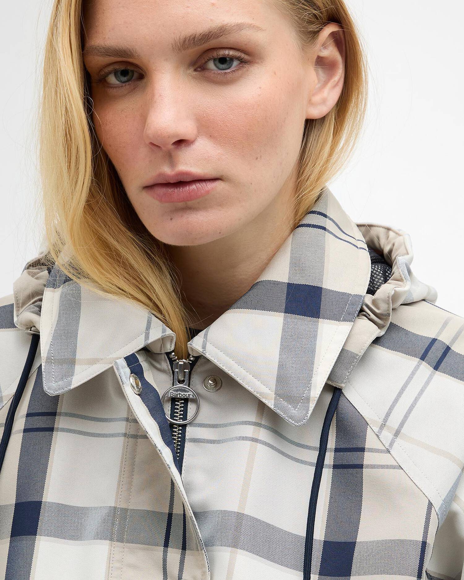 Barbour Ballina Check Showerproof Jacket Dress Navy