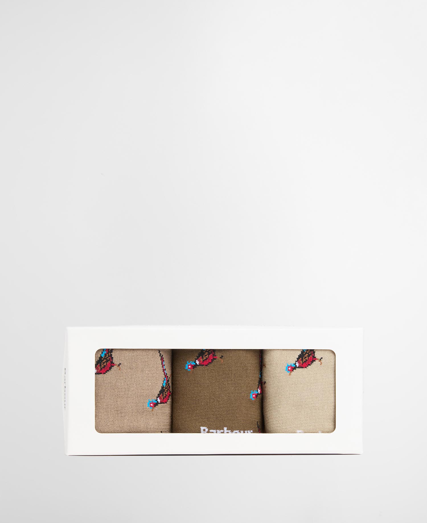 Barbour Pheasant Socks Gift Box- Trench/Beech Mix