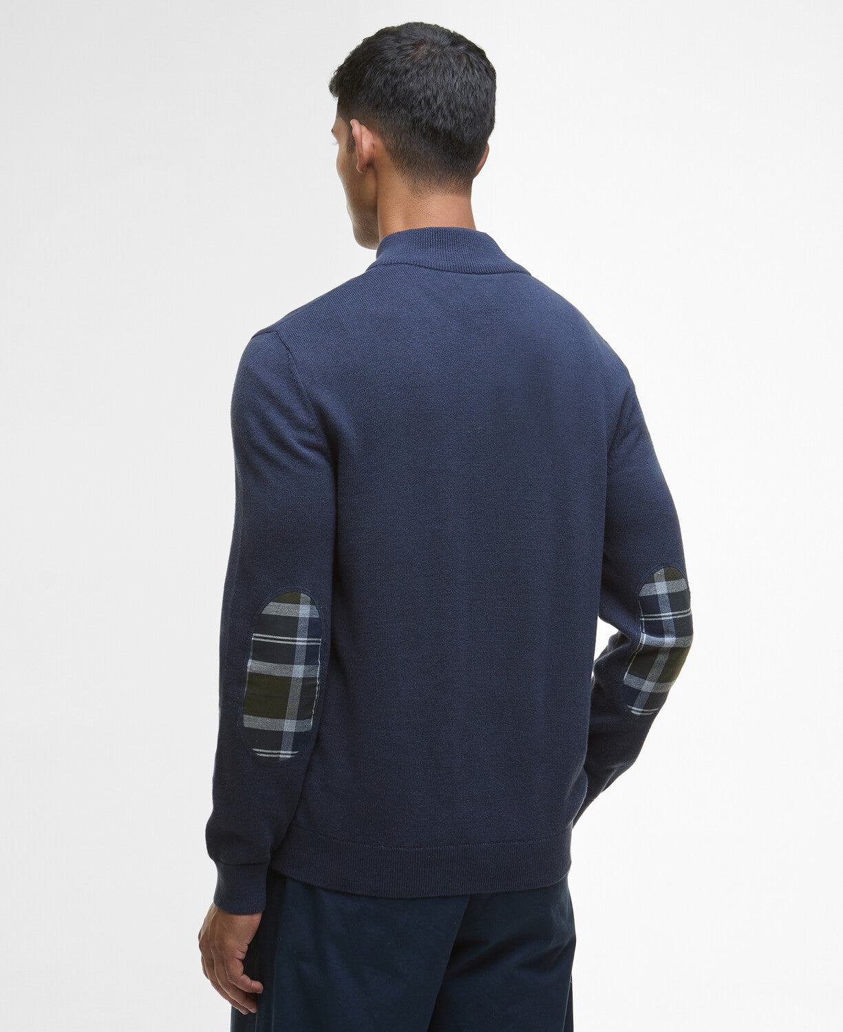 Barbour Avoch Half Zip Knitted Jumper-Navy Marl
