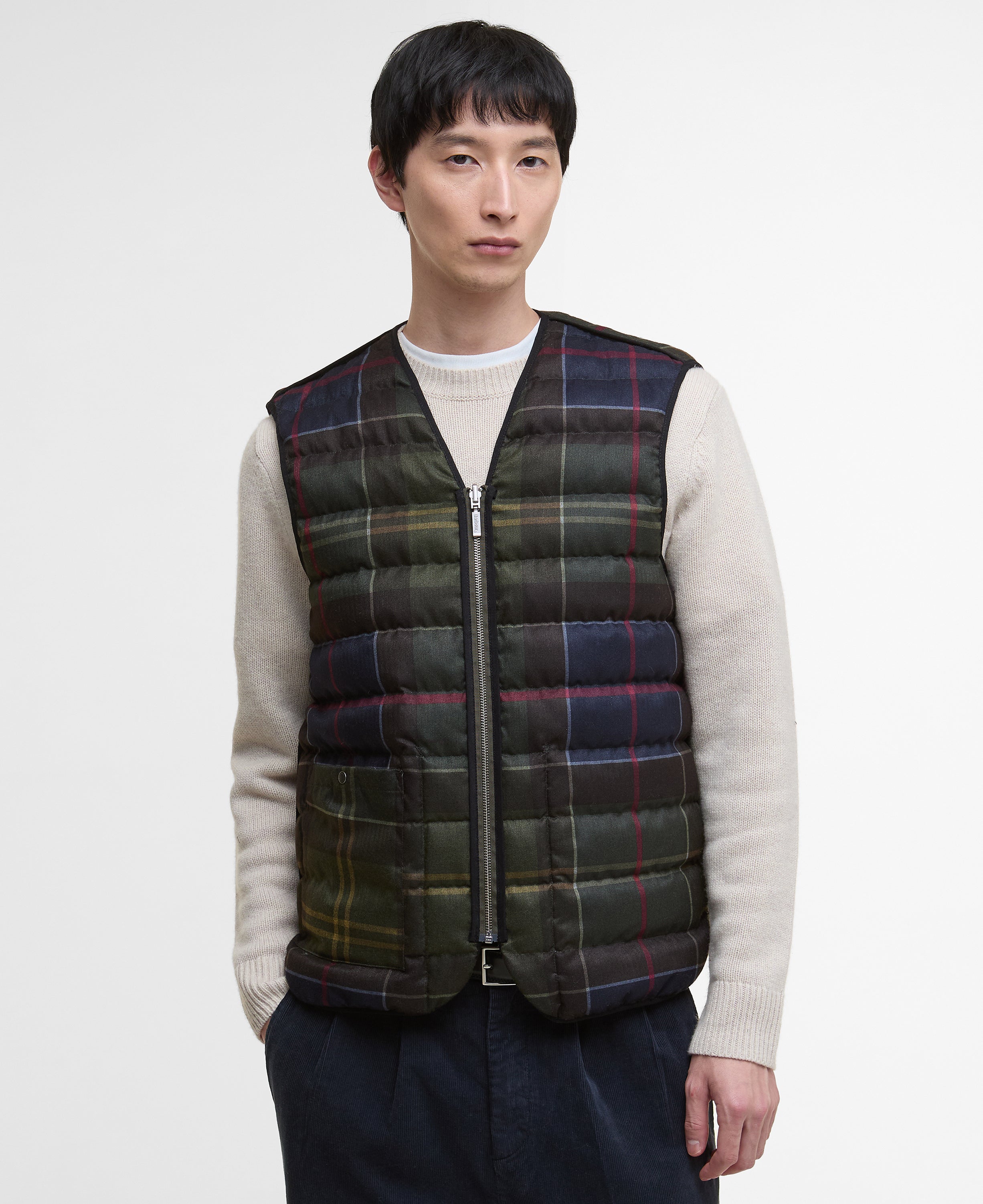 Barbour Reversible Down Filled Liner Olive Multi