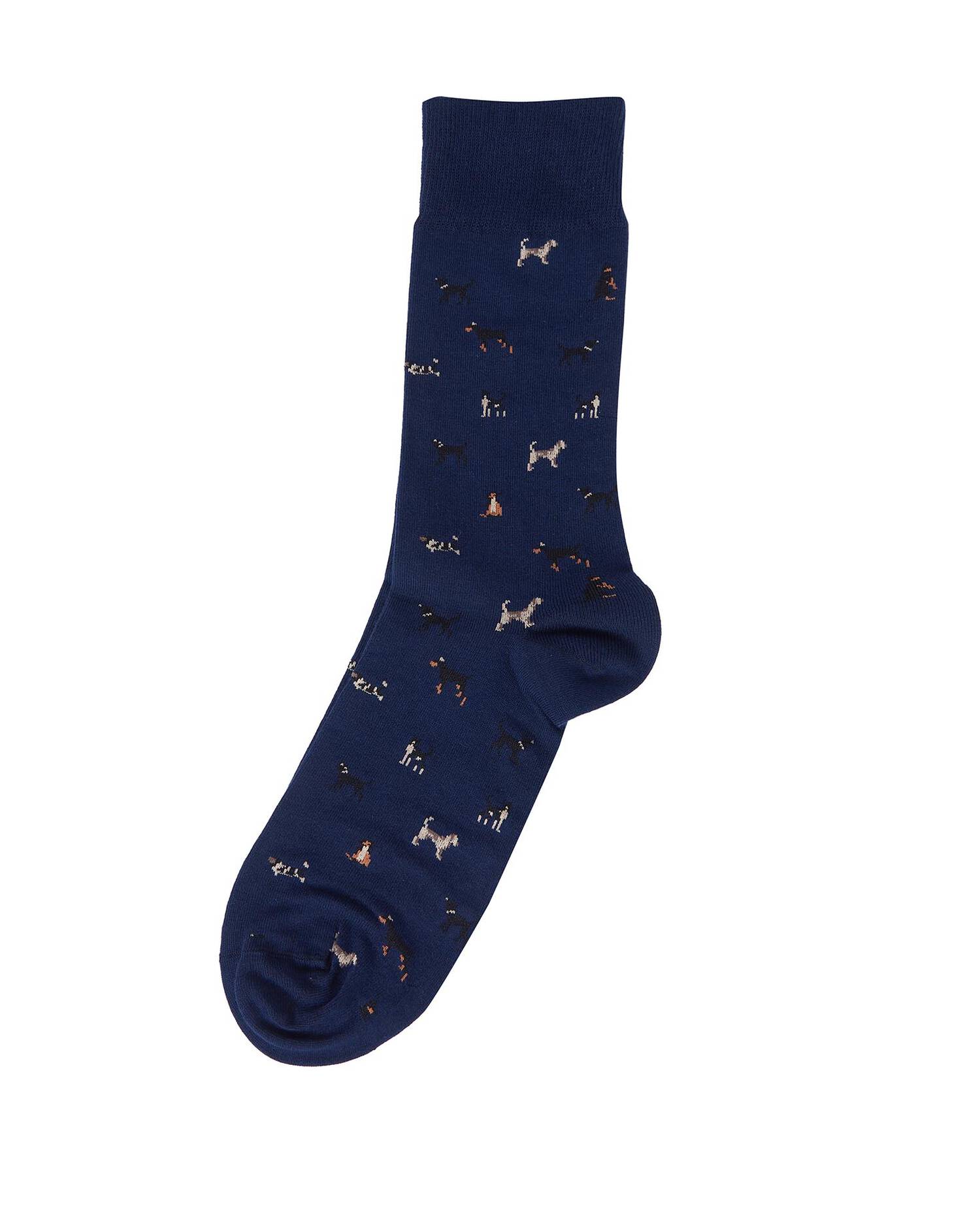 Barbour Marvin Socks Mid -Blue Dog