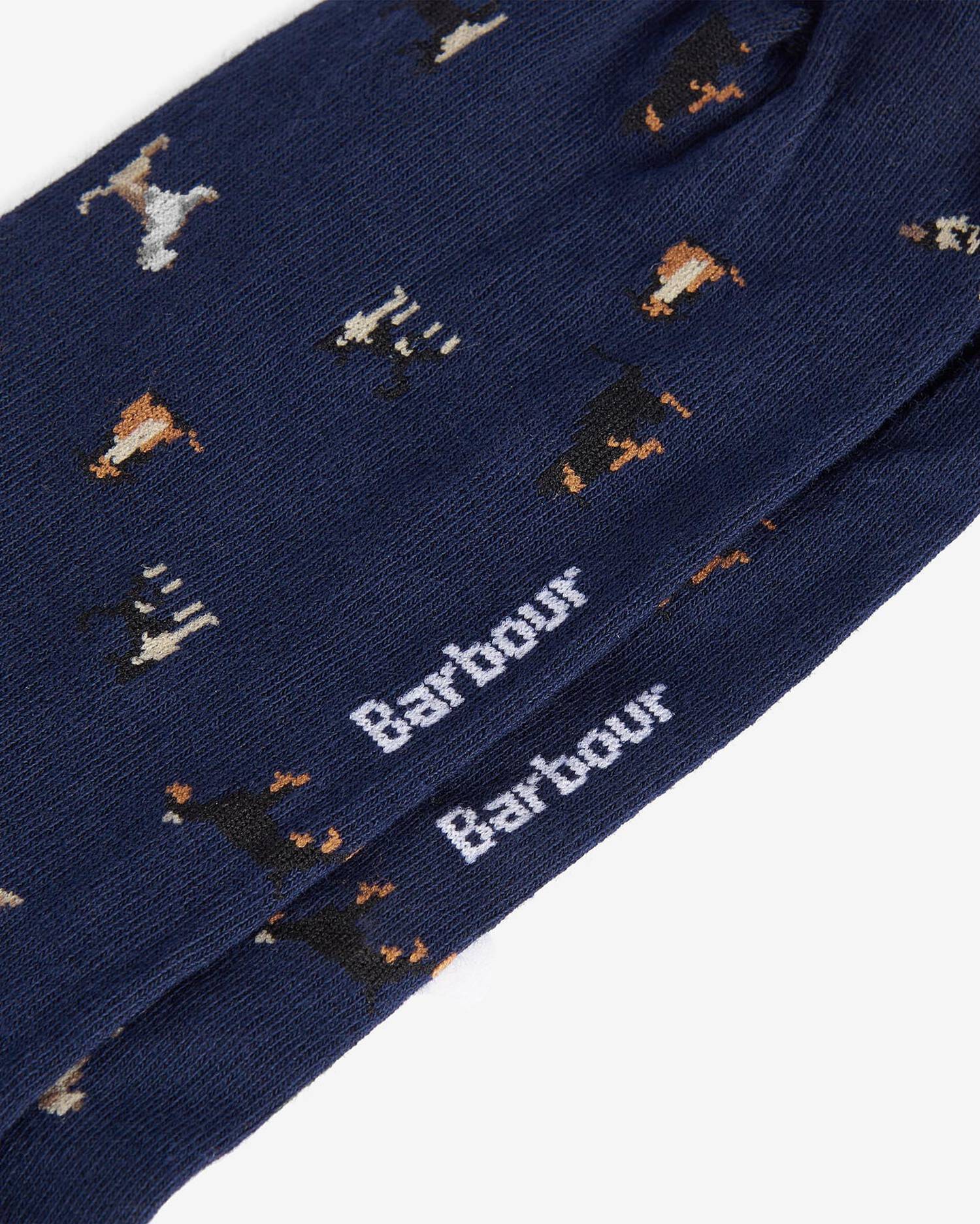 Barbour Marvin Socks Mid -Blue Dog