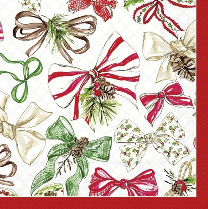 Christmas Bow Red Napkins