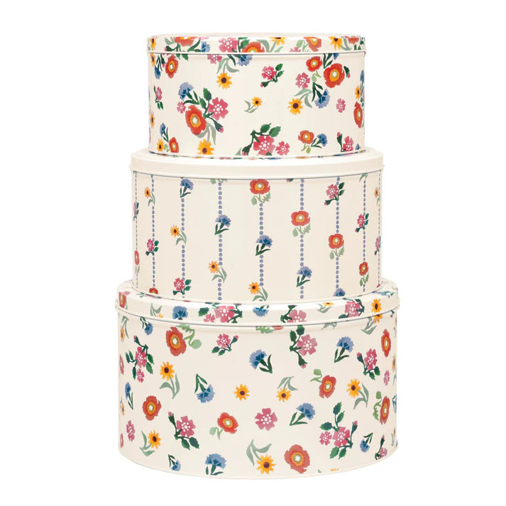 Poppies Set of 3 Round Tins