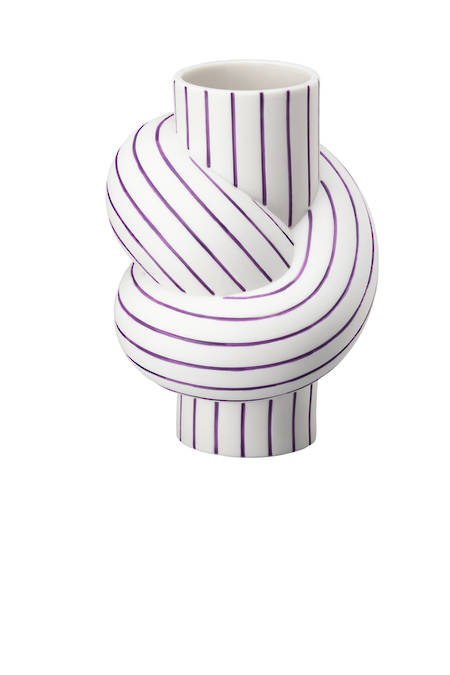 Node Stripes Plum Vase