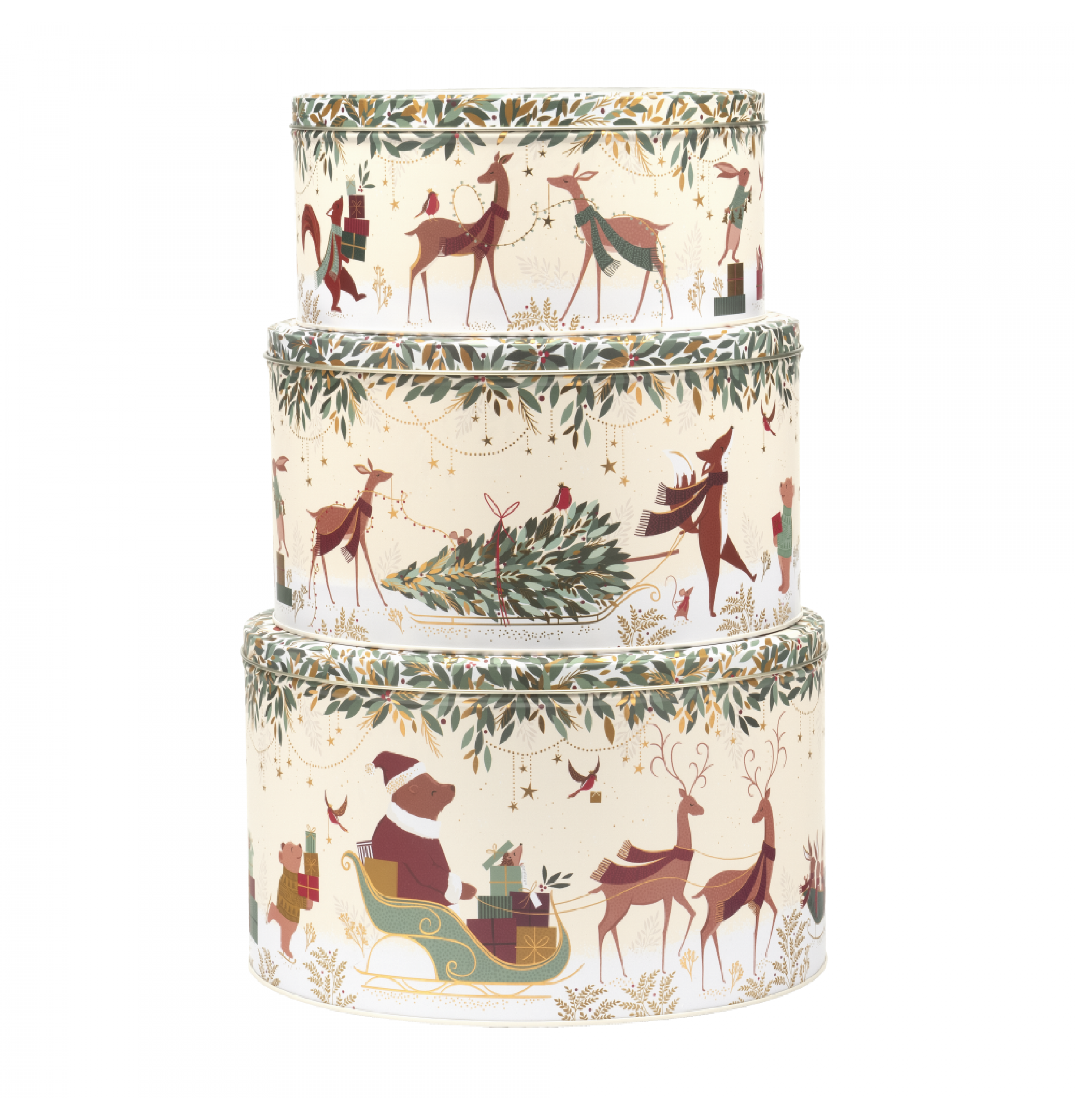 Woodland Bear Round Tin-Small