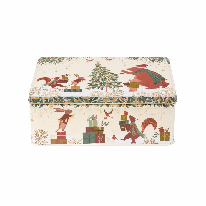 Woodland Bear Rectangular Tin