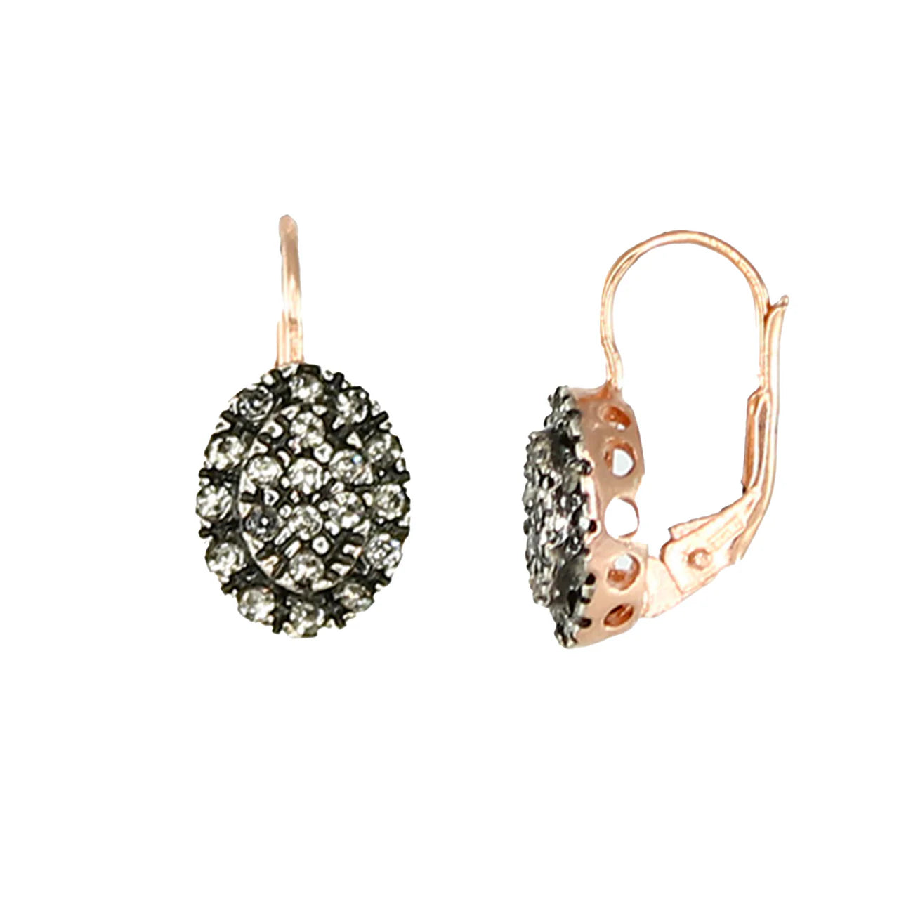 Oval Garnet Earrings