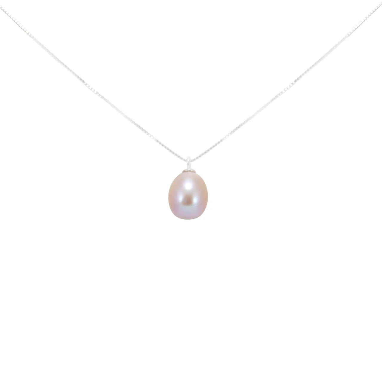 Pink Pearl on Silver Chain
