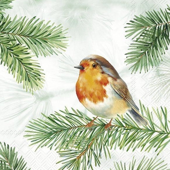 Charming Robin Green Napkins