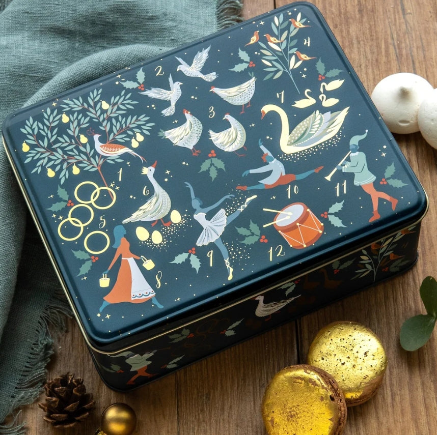 12 Days Of Christmas Rectangular Tin