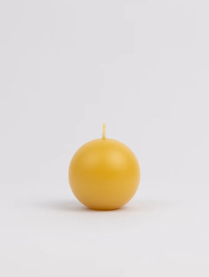 Beeswax Orb Candle Small