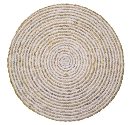 Placemat Round Simply White