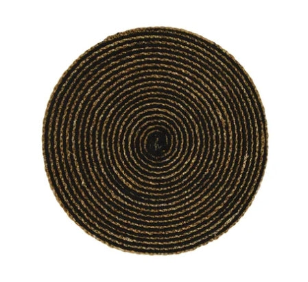Placemat Round Simply Black