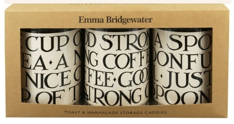 Black Toast Set 3 Caddies