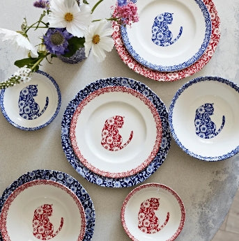 Red Calico Cat Bowl - 16cm