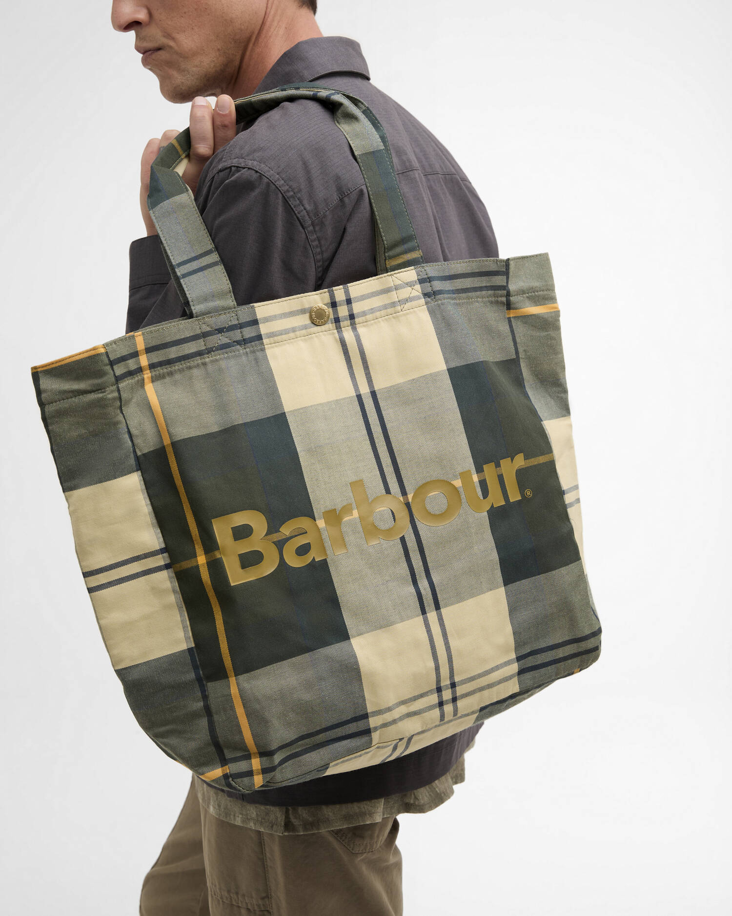 Barbour Telfield Tartan Tote Bag Ancient Tartan
