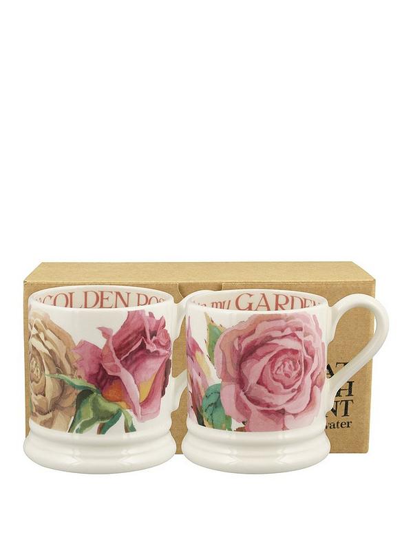Roses All My Life Set of 2 Half Pint Mugs