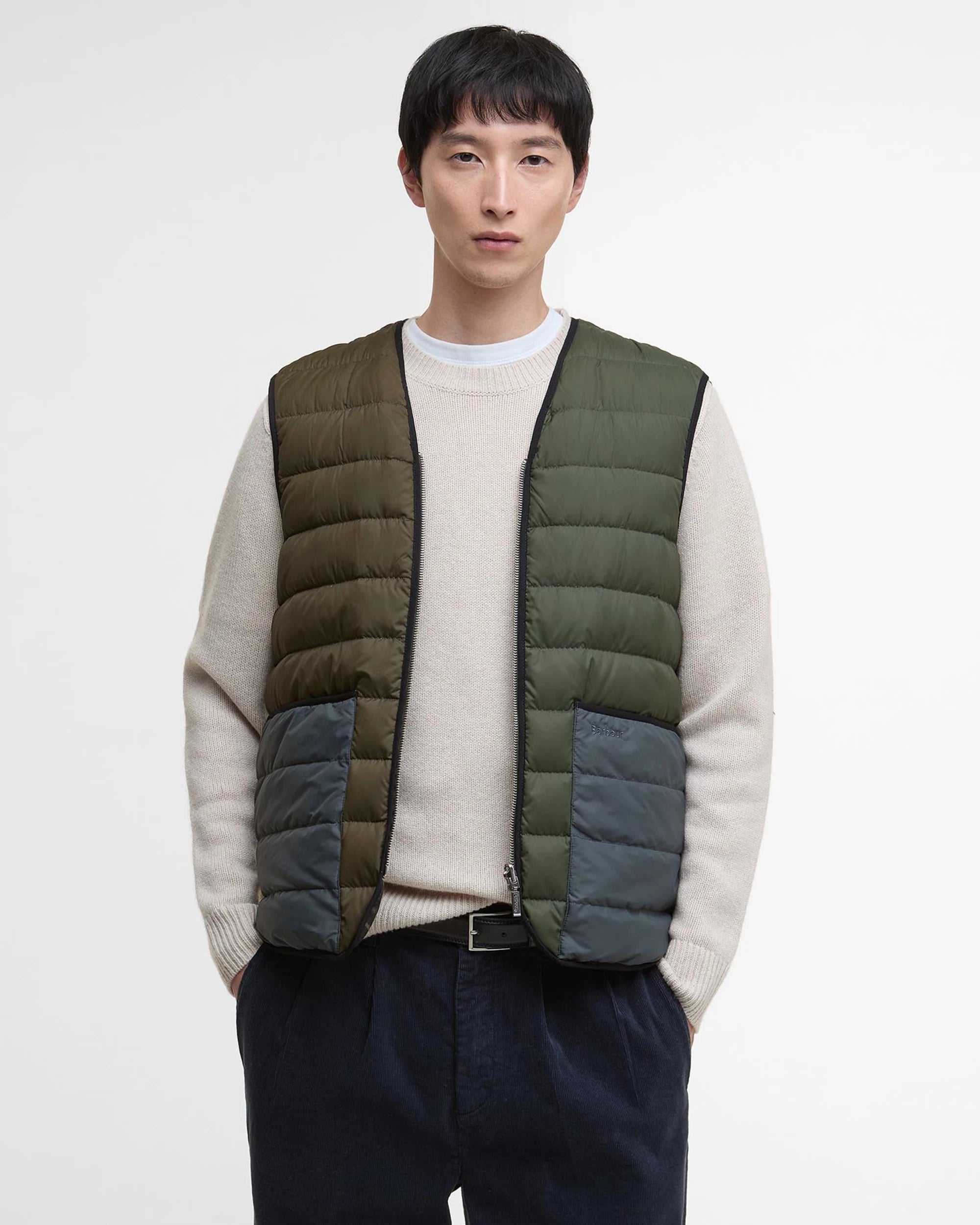 Barbour Reversible Down Filled Liner Olive Multi