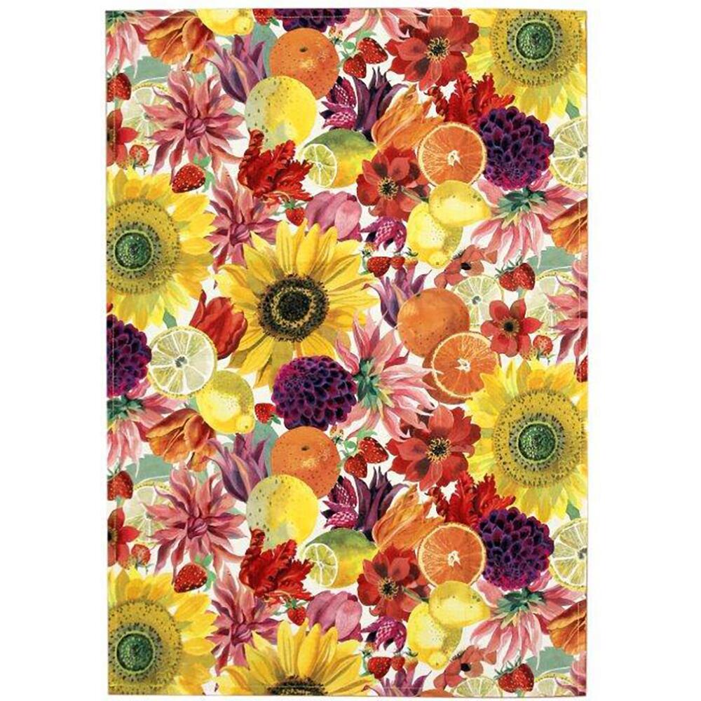 Fruit & Flowers Tea Towel