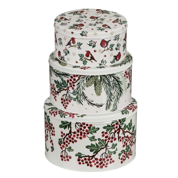 Christmas Robin Round Tin/Small