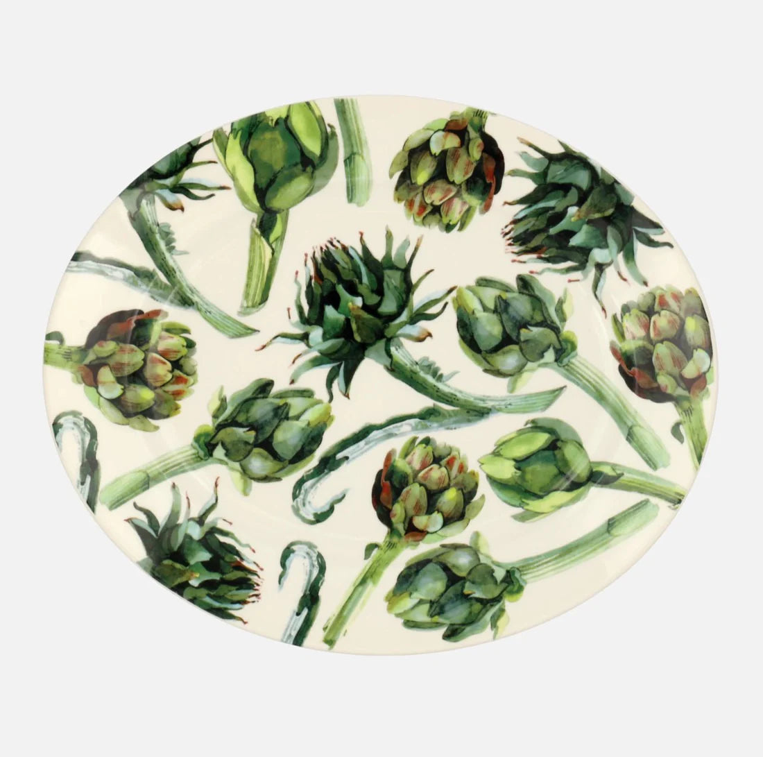 Vegetable Garden Artichoke Medium Oval Platter